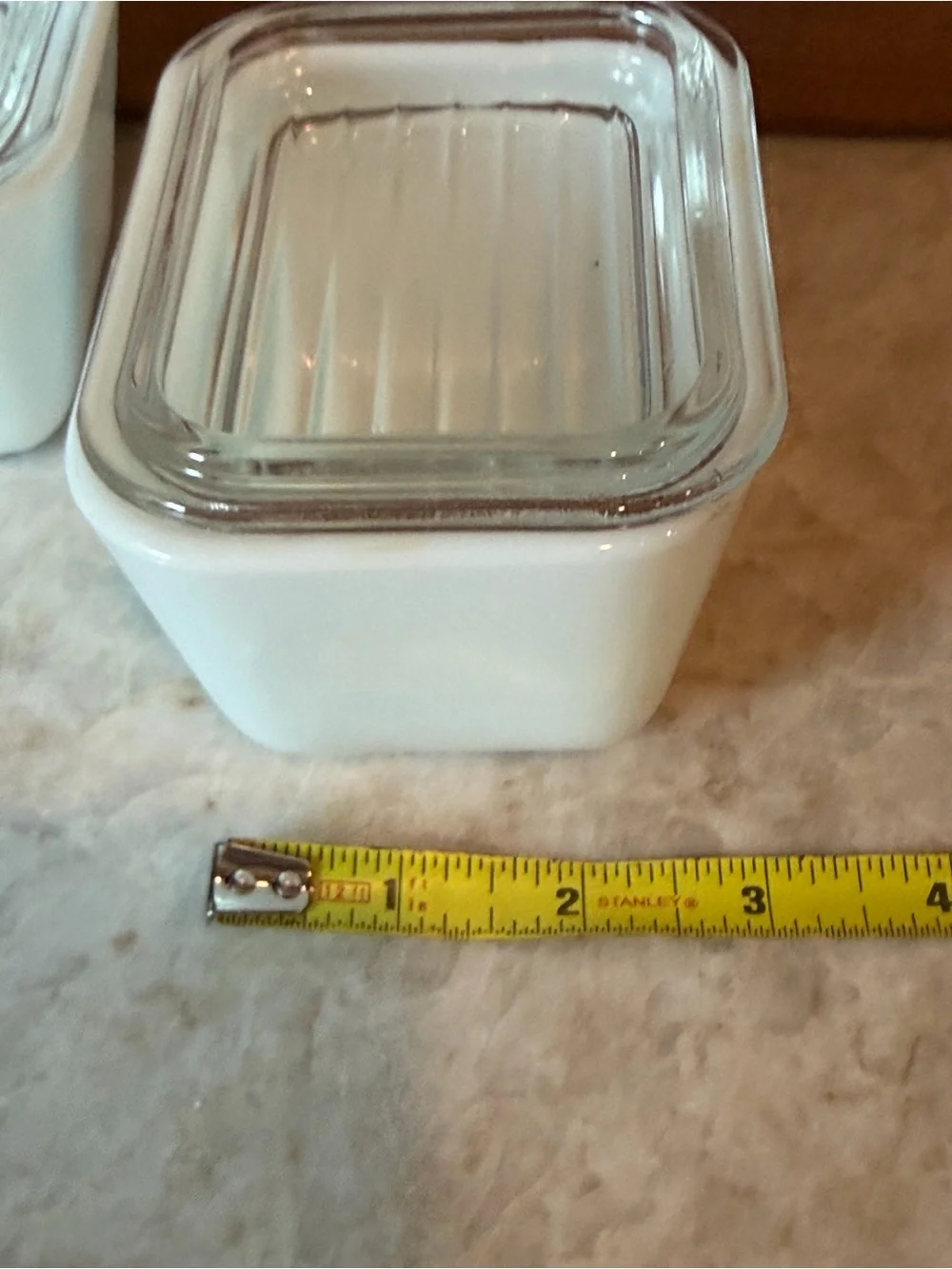 Two vintage 50’s Pyrex Amish Butterprint turquoise refrigerator dishes 501